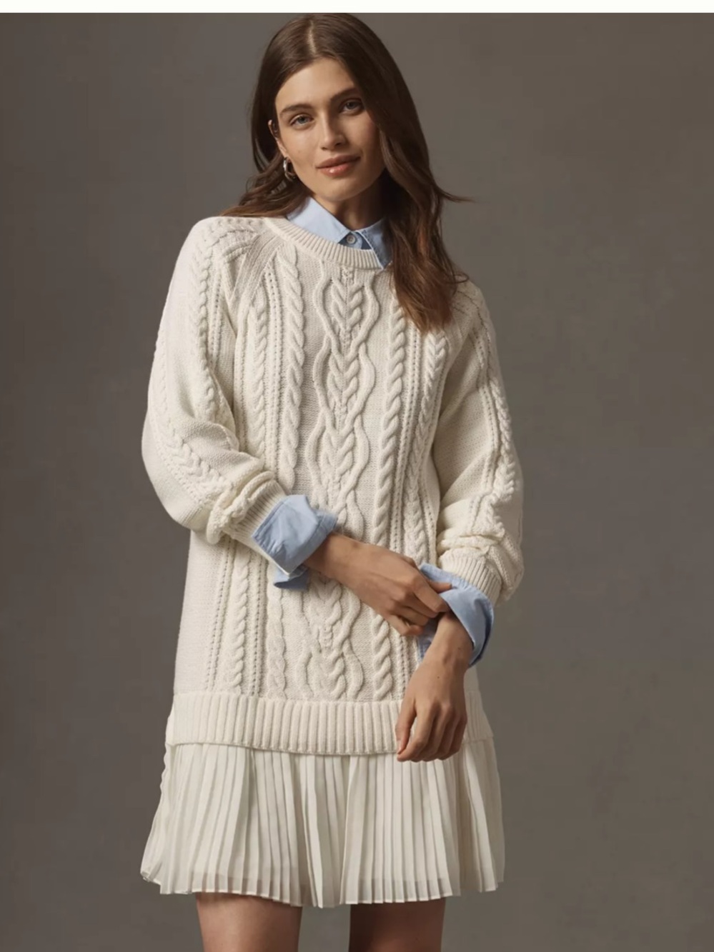 Delphine Sweater Twofer Mini Dress - Anthropology